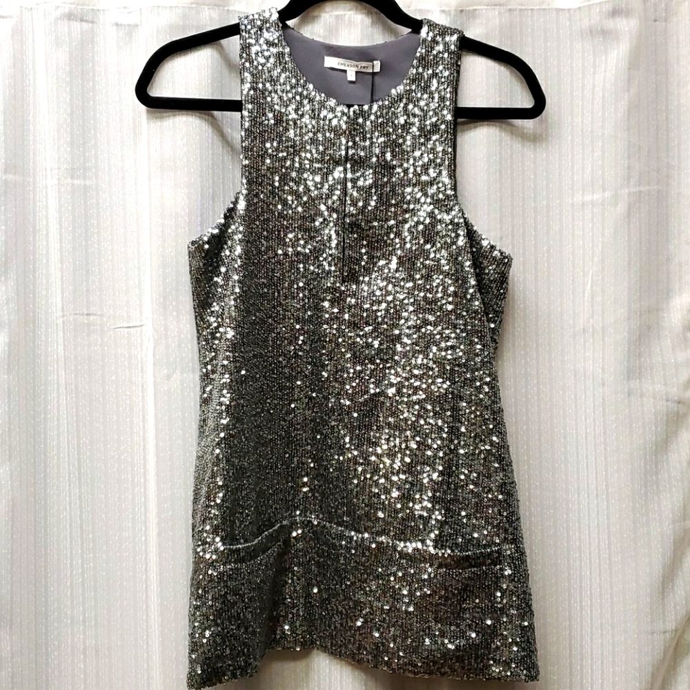 Gorgeous Emerson Fry Sequined Top, XL